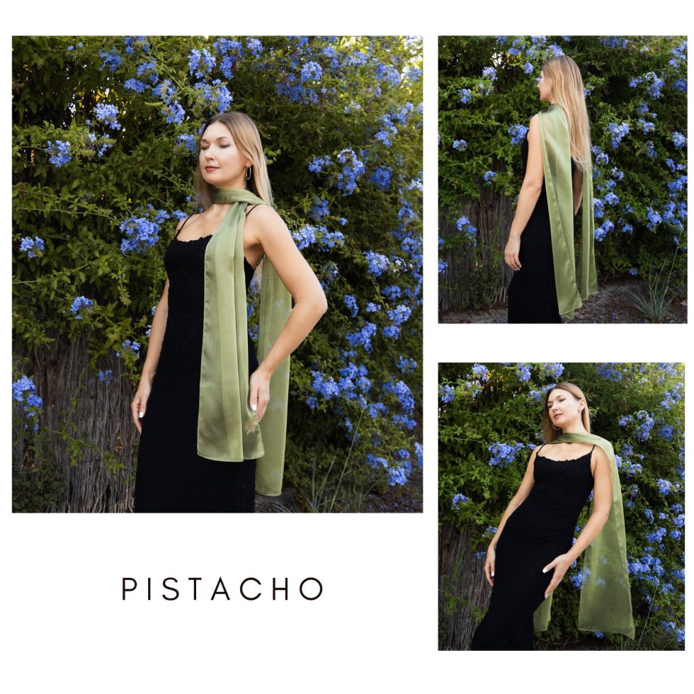 Pistacho scarf long chiffon scarf neck scarf sheer scarf mauve elegant accessories neck tie mauve scarf bridal elegance scarf