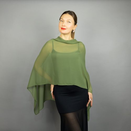 Pistacho green Chiffon wrap bolero capelet wedding or evening shrug, navy, white, blue shrug jacket, woman poncho, woman cape, choir cape