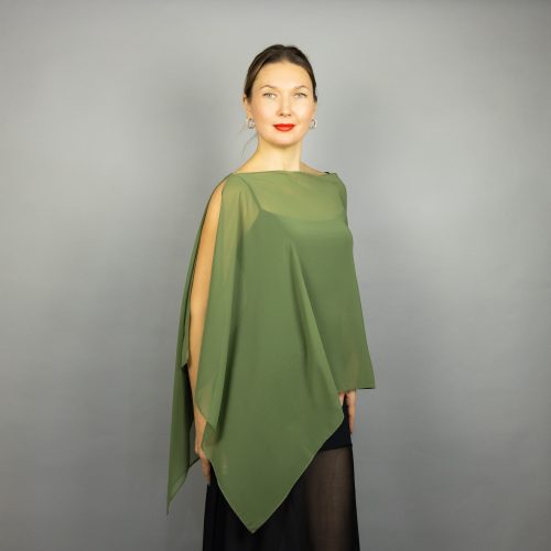 Pistacho green Chiffon wrap bolero capelet wedding or evening shrug, navy, white, blue shrug jacket, woman poncho, woman cape, choir cape