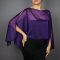 Violet chiffon capelet, wrap, bolero, summer spring wedding shrug, elegant accessory