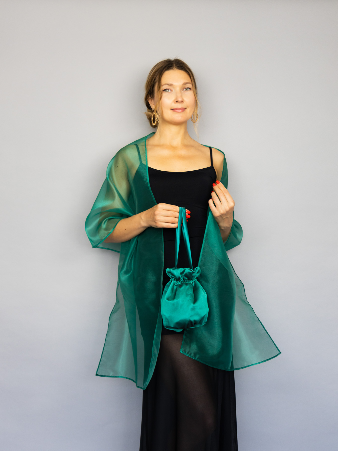 Bright green organza wrap silver grey sheer shawl scarf silver grey sheer shrug bridesmaids scarf woman sheer scarf evening shawl prom