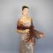 Brown organza wrap silver grey sheer shawl scarf silver grey sheer shrug bridesmaids scarf woman sheer scarf evening shawl prom