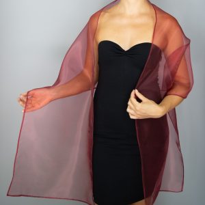 Burgundy organza wrap silver grey sheer shawl scarf silver grey sheer shrug bridesmaids scarf woman sheer scarf evening shawl prom