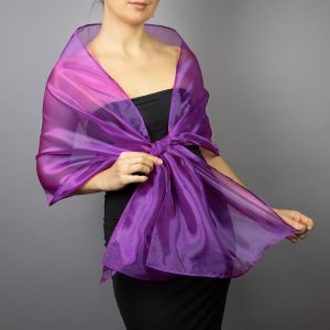Purple organza wrap silver grey sheer shawl scarf silver grey sheer shrug bridesmaids scarf woman sheer scarf evening shawl prom