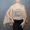 Champagne Chiffon capelet, wrap, bolero, summer spring wedding shrug, elegant accessory