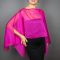 fuchsia chiffon capelet sheer cape