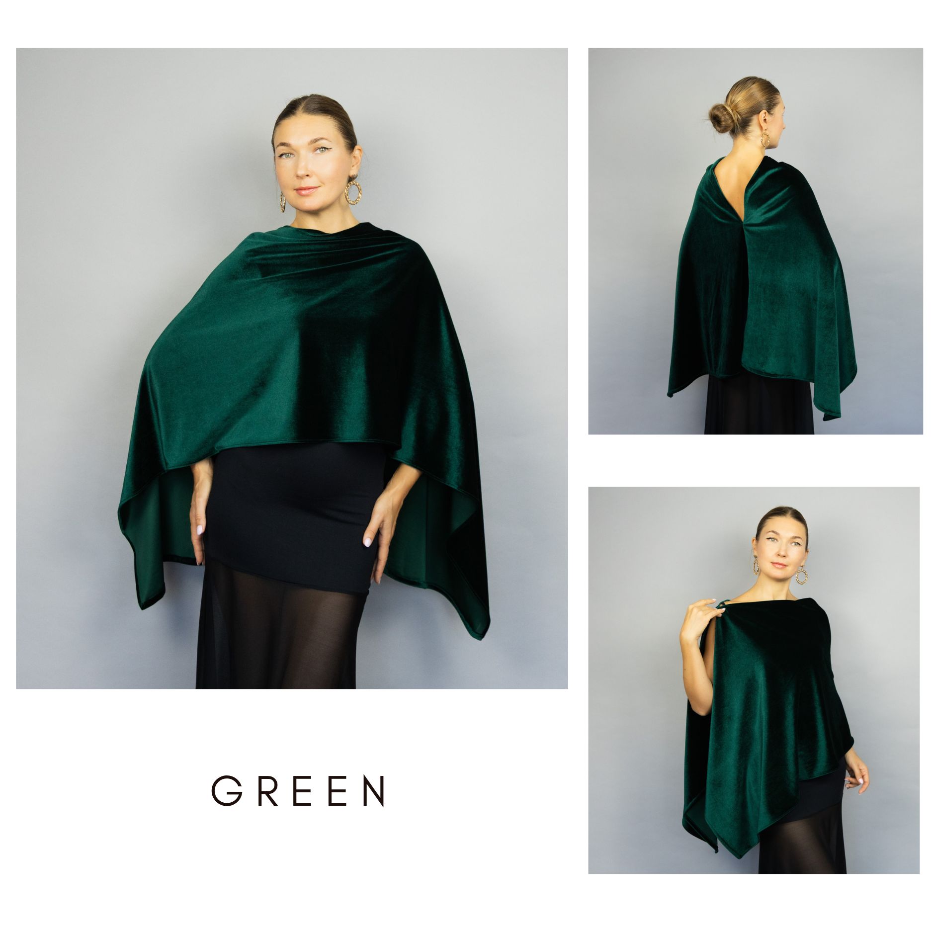 green Velvet wrap shawl bolero Winter wedding shrug deep green velvet scarf, warm scarf, deep green velvet bridesmaids wrap