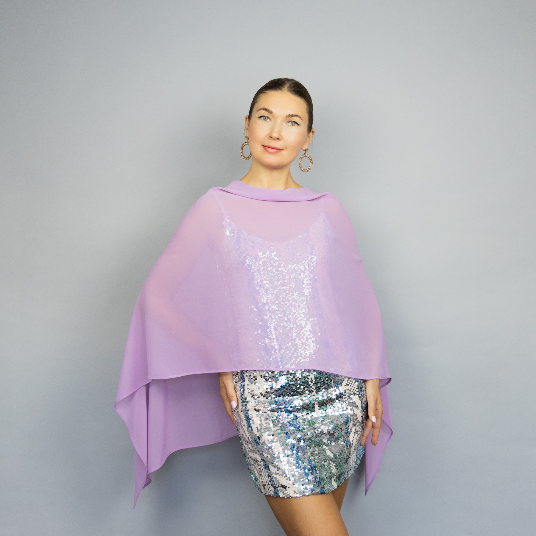 Lavender capelet lavender shrug lavender Greek style wrap sheercape sheer scarf light lavender cape bridesmaids wrap sheer bridal cap