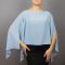Light blue Chiffon capelet, wrap, bolero, summer spring wedding shrug, elegant accessory