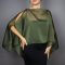 Olive Chiffon capelet, wrap, bolero, summer spring wedding shrug, elegant accessory