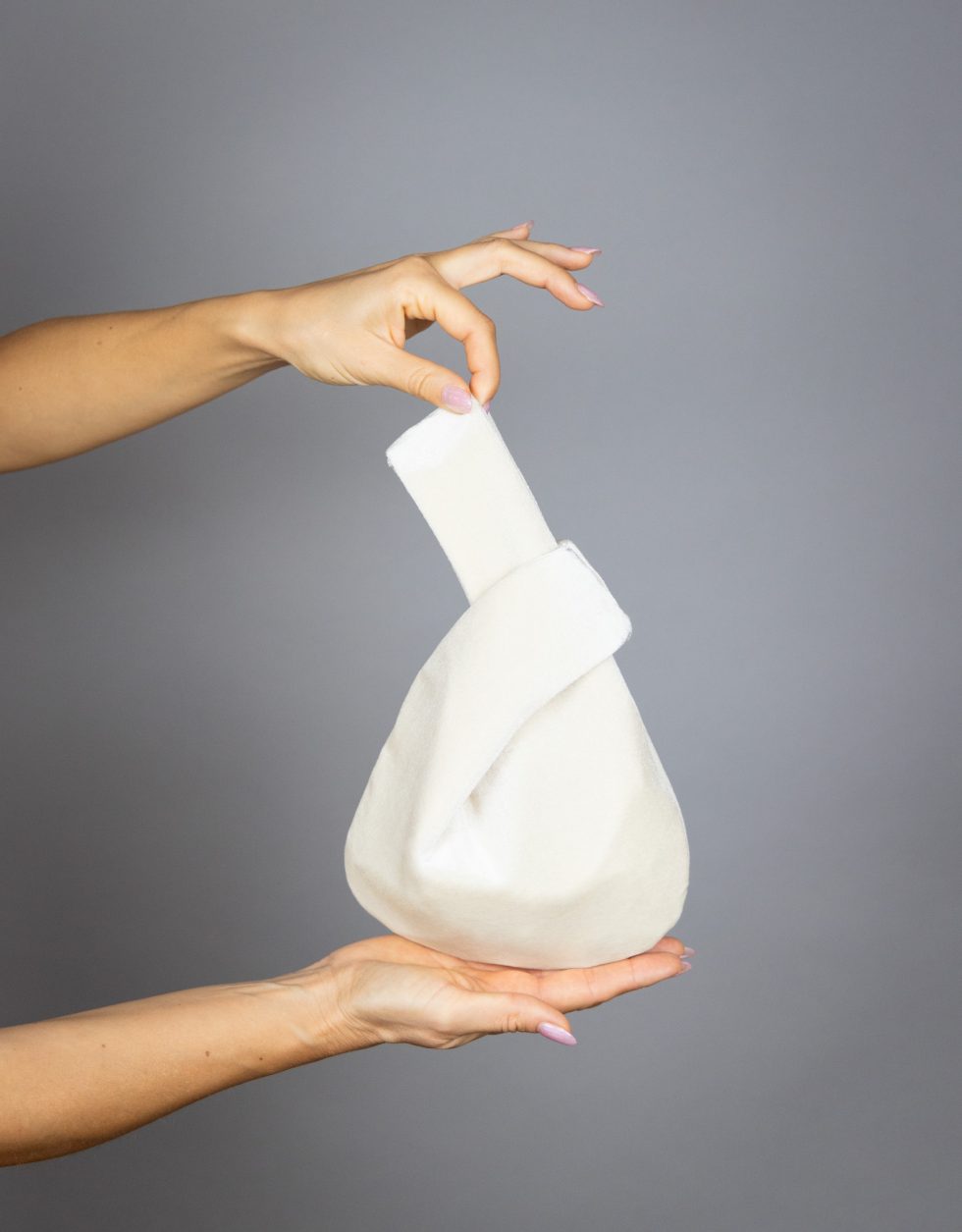 Japanese knot bag purse beige velvet, party, special occasion bag, ivory bag, velvet bag, beige bag, beige purse