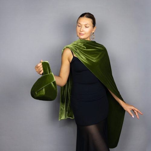 Japanese knot bag olive clutch pistacho velvet bag olive wrist bag small olive purse olive velvet prom purse woman small olive bag