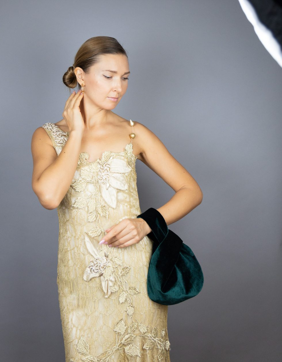 Japanese knot bag purse clutch green velvet wedding, party, special occasion, simple and elegant bag, evening dress, green prom purse