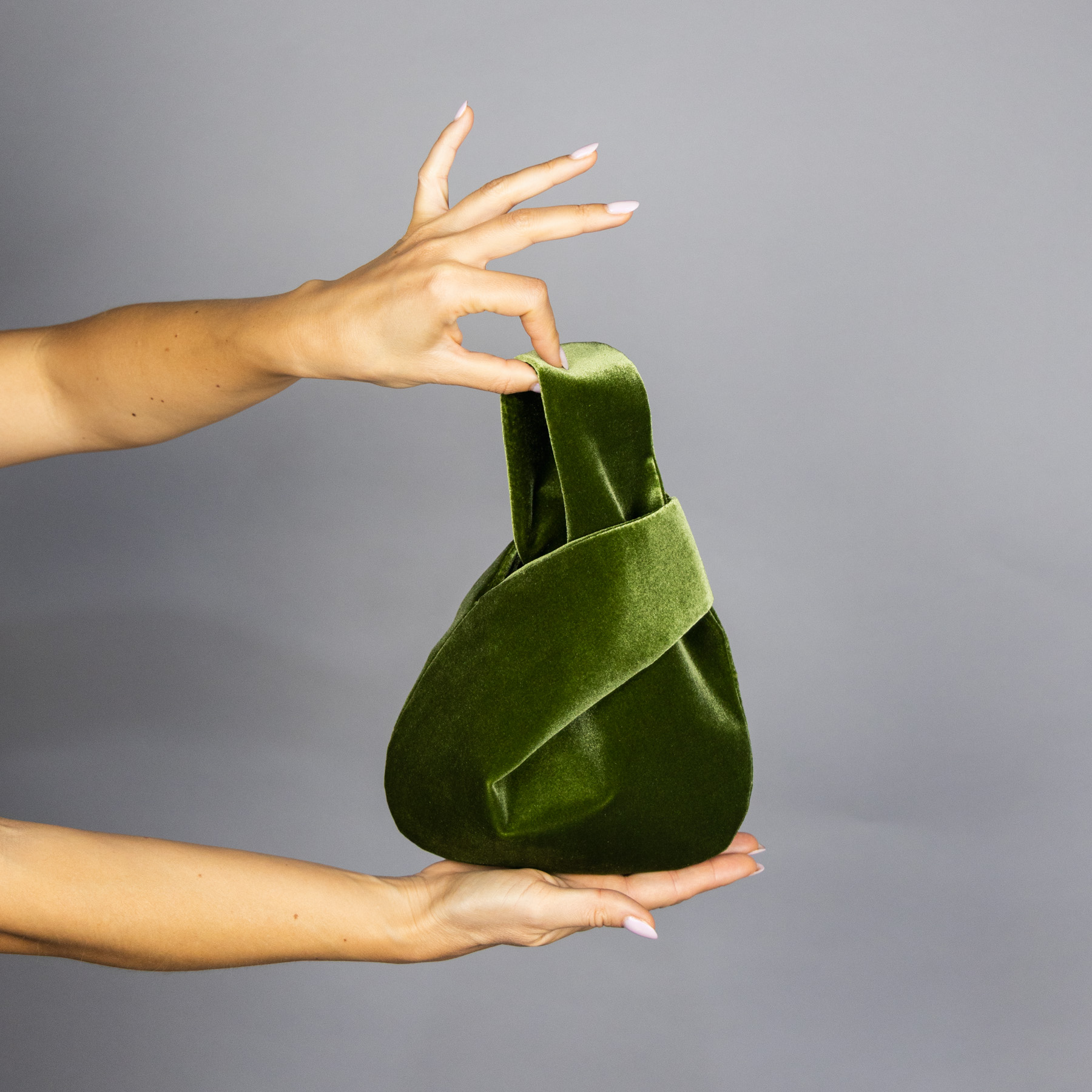 Japanese knot bag olive clutch pistacho velvet bag olive wrist bag small olive purse olive velvet prom purse woman small olive bag