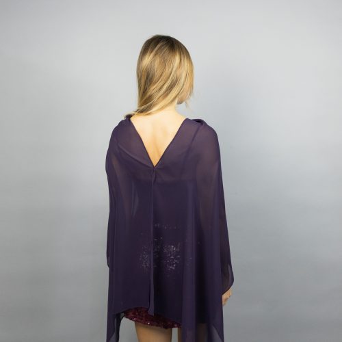 aubergine chiffon greek cape purple chiffon wrap