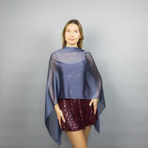 steel blue chiffon greek cape blue chiffon wrap