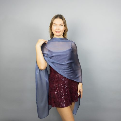 steel blue chiffon greek cape blue chiffon wrap
