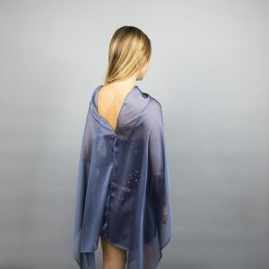 steel blue chiffon greek cape blue chiffon wrap