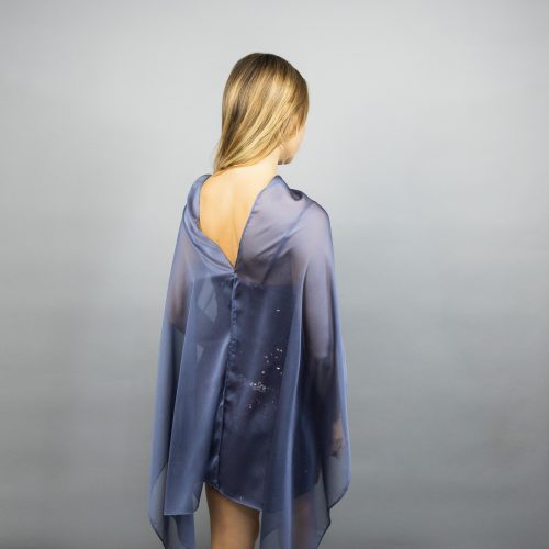 steel blue chiffon greek cape blue chiffon wrap