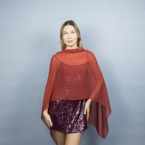 terracotta chiffon greek cape brown chiffon wrap