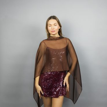brown chiffon greek cape brown chiffon wrap