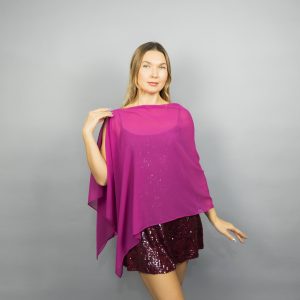 Chiffon fuchsia matte wrap bolero capelet wedding or evening shrug, navy, white, blue shrug jacket, woman poncho, woman cape, choir cape