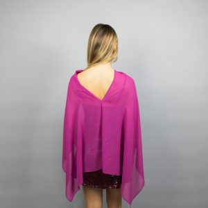 Chiffon fuchsia matte wrap bolero capelet wedding or evening shrug, navy, white, blue shrug jacket, woman poncho, woman cape, choir cape